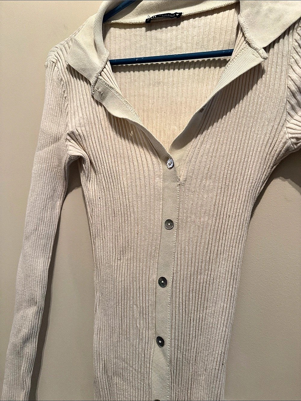 Zara Ribbed Button-Front pencil Dress Size small - Picture 2 of 4